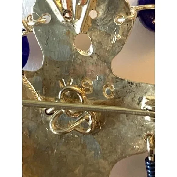 Women’s VSC Sterling Silver Dancer Tribal Hula Brooch 2.5" 6029 Hawaii - Picture 4 of 6